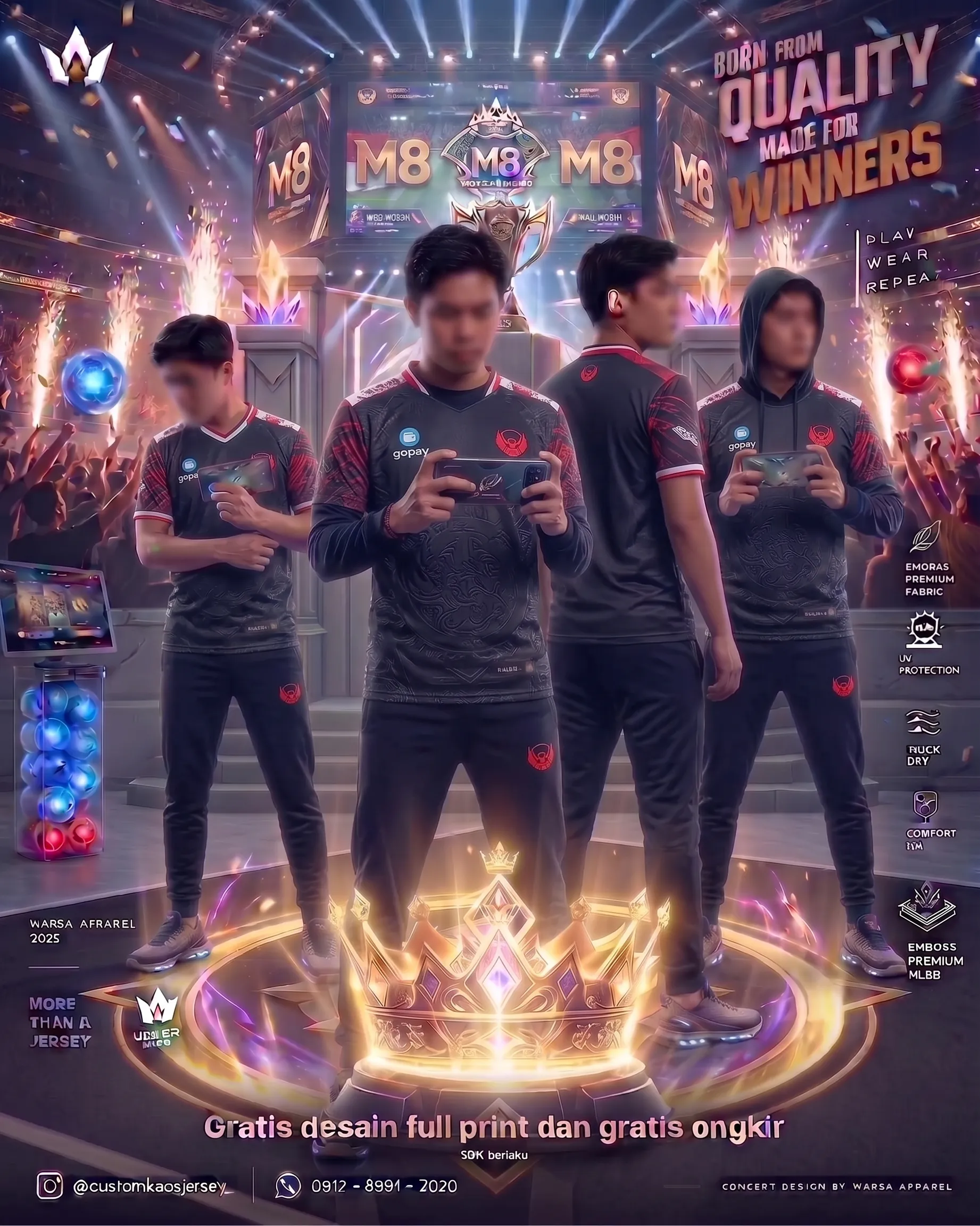 Buat Custom Jersey Esports BTR Mobile Legends