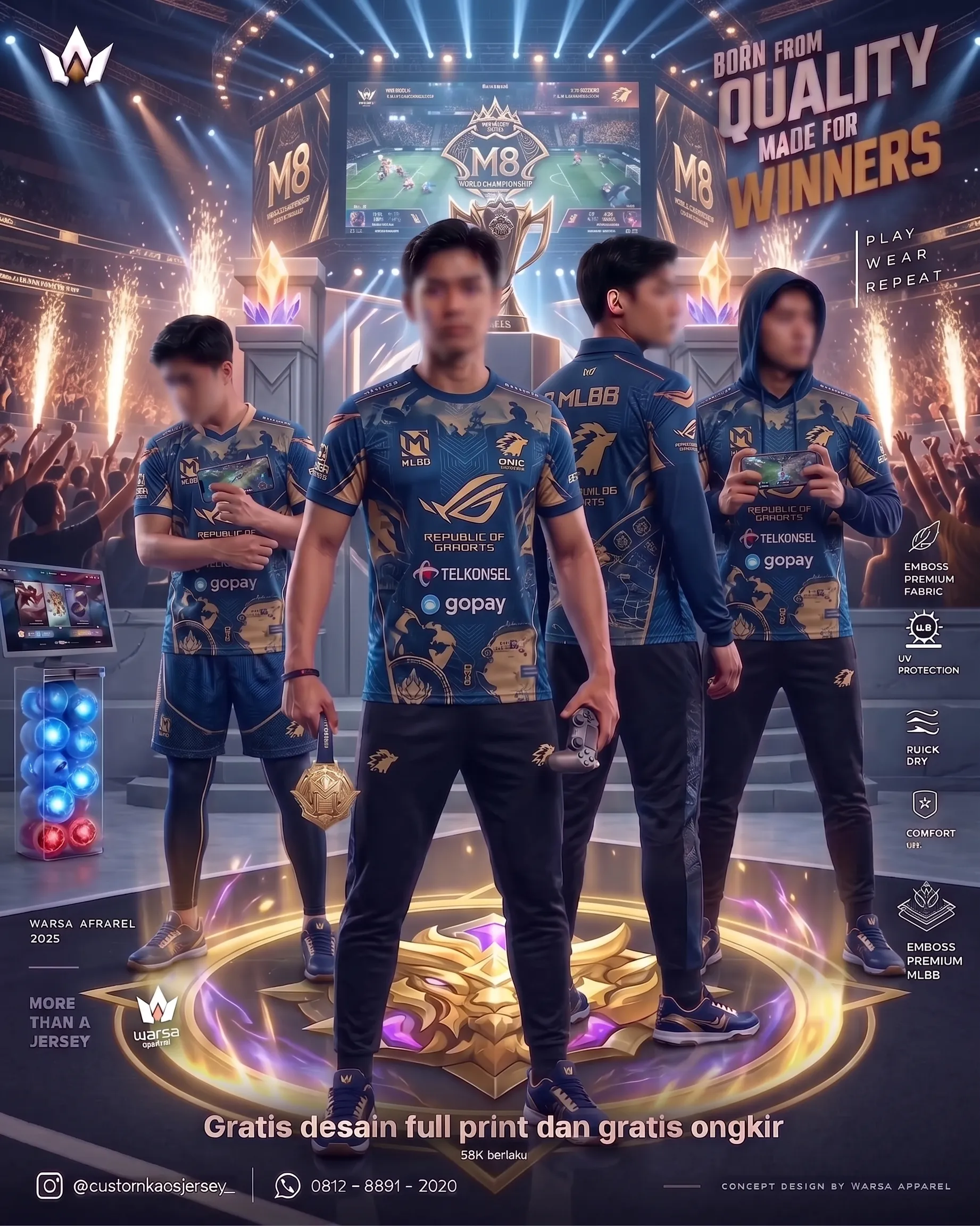 Buat Custom Jersey Esports ONIC Mobile Legends