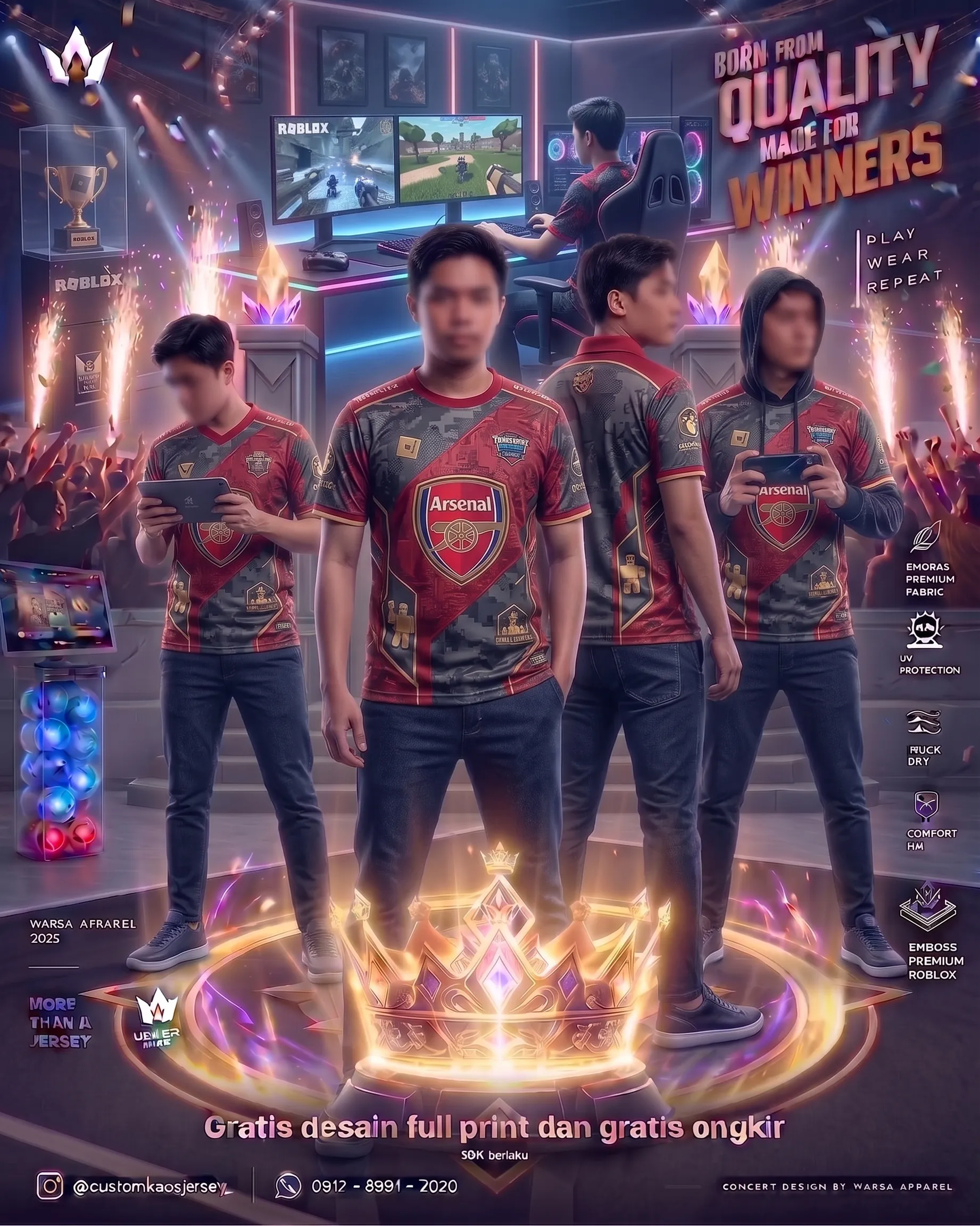 Buat Custom Jersey Gaming Esports Dota