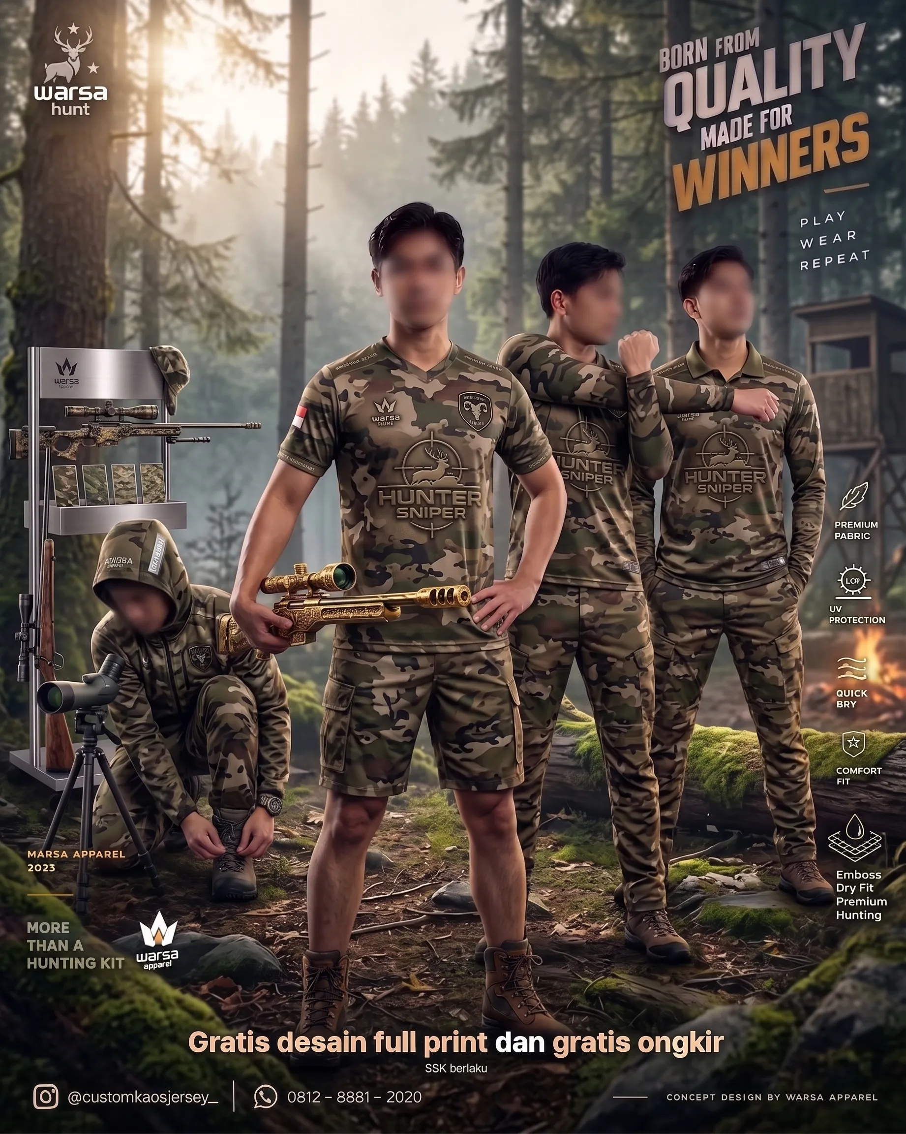 Buat Custom Jersey Hunting Outdoor