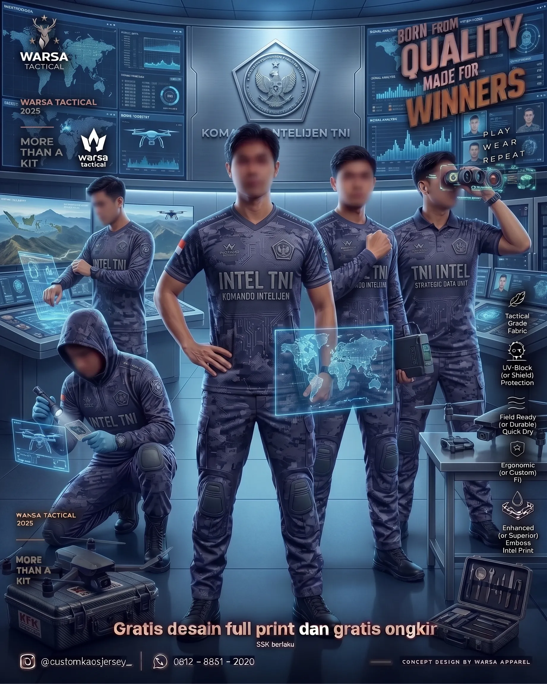 Buat Custom Jersey INTEL BAIS TNI