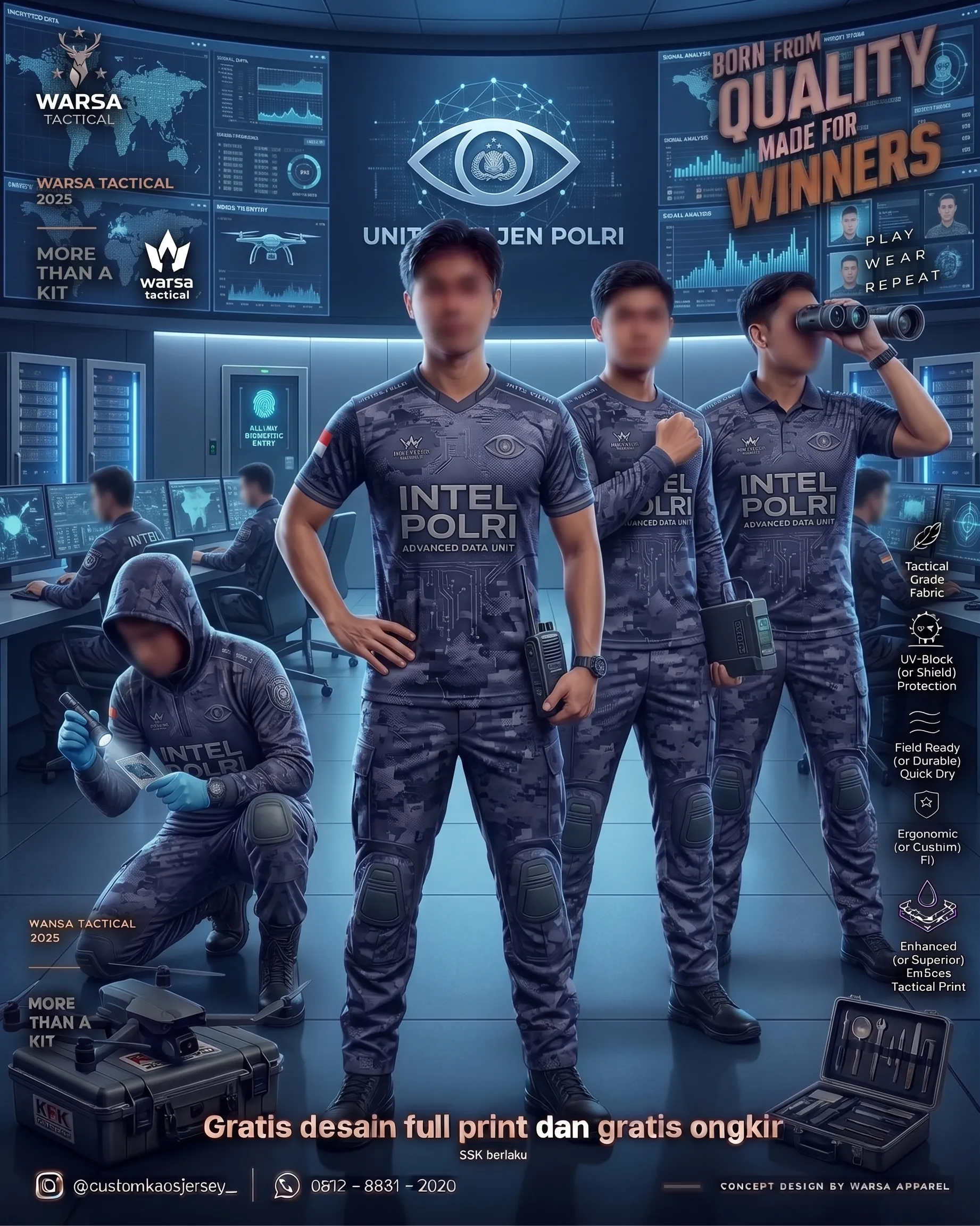Buat Custom Jersey Intel POLRI