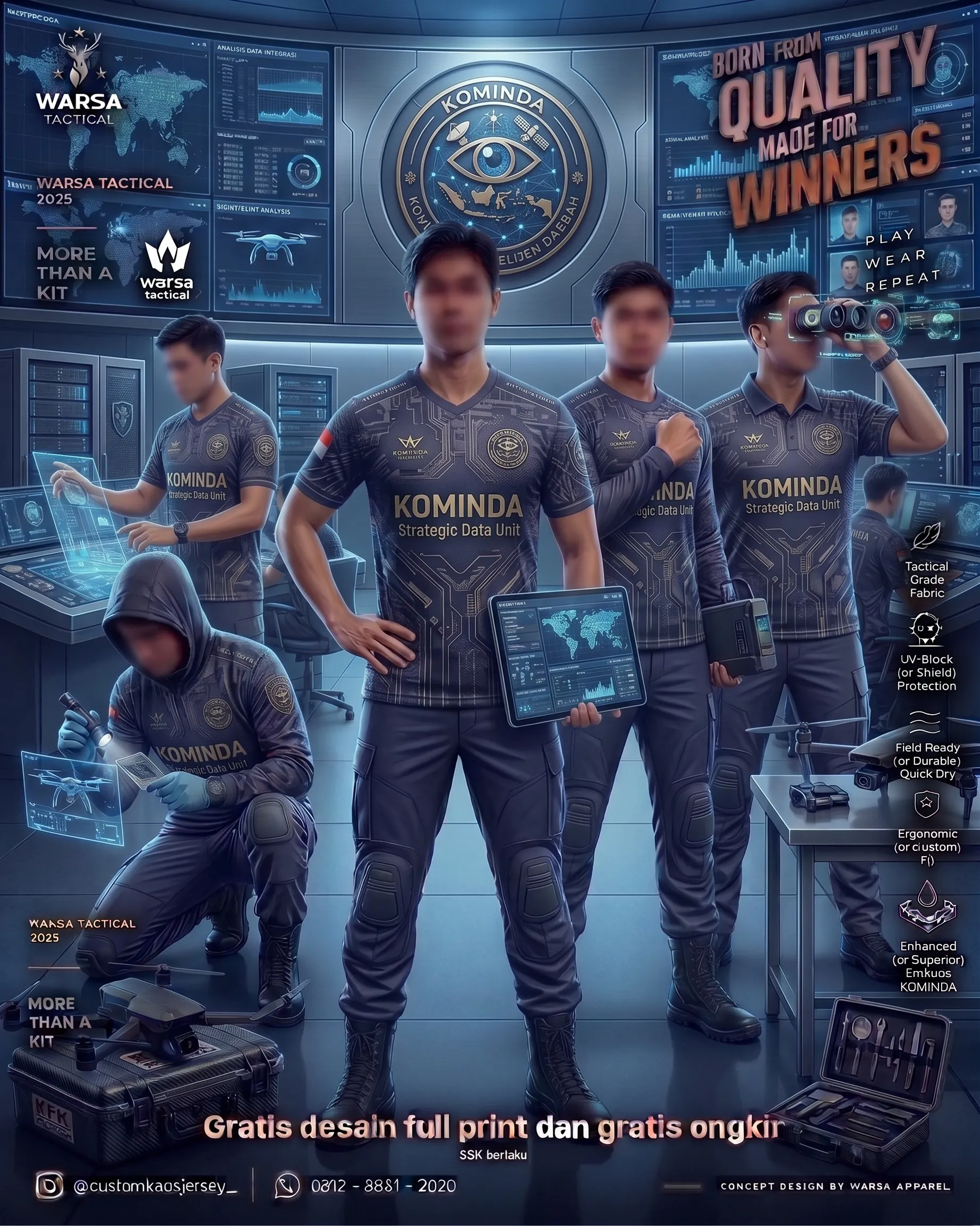 Buat Custom Jersey KOMINDA