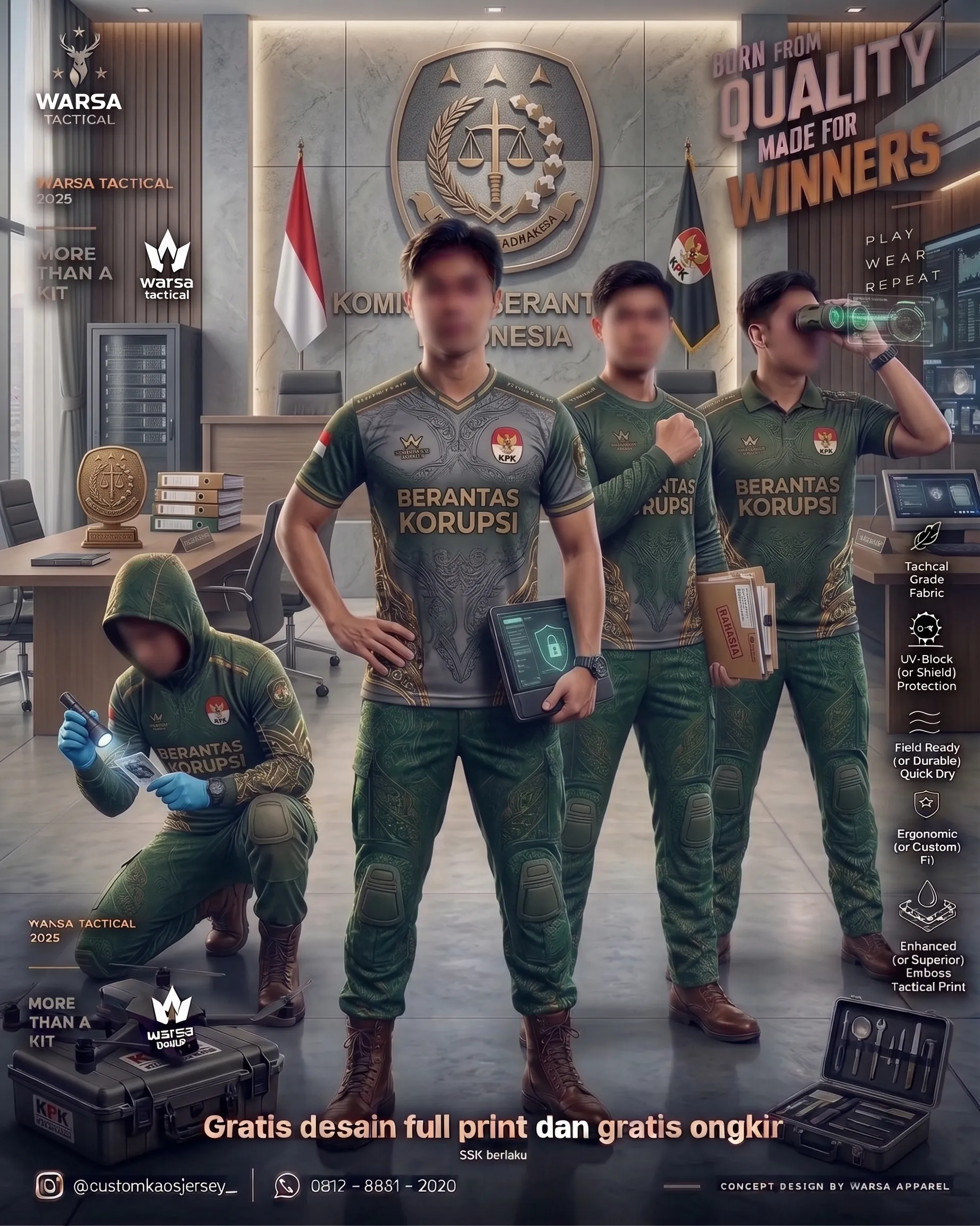 Buat Custom Jersey KPK Indonesia