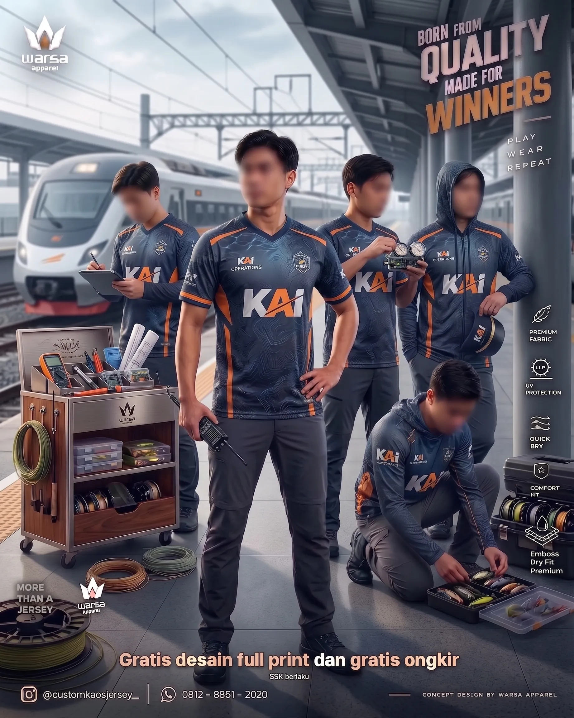 Custom Jersey Kereta Api Indonesia