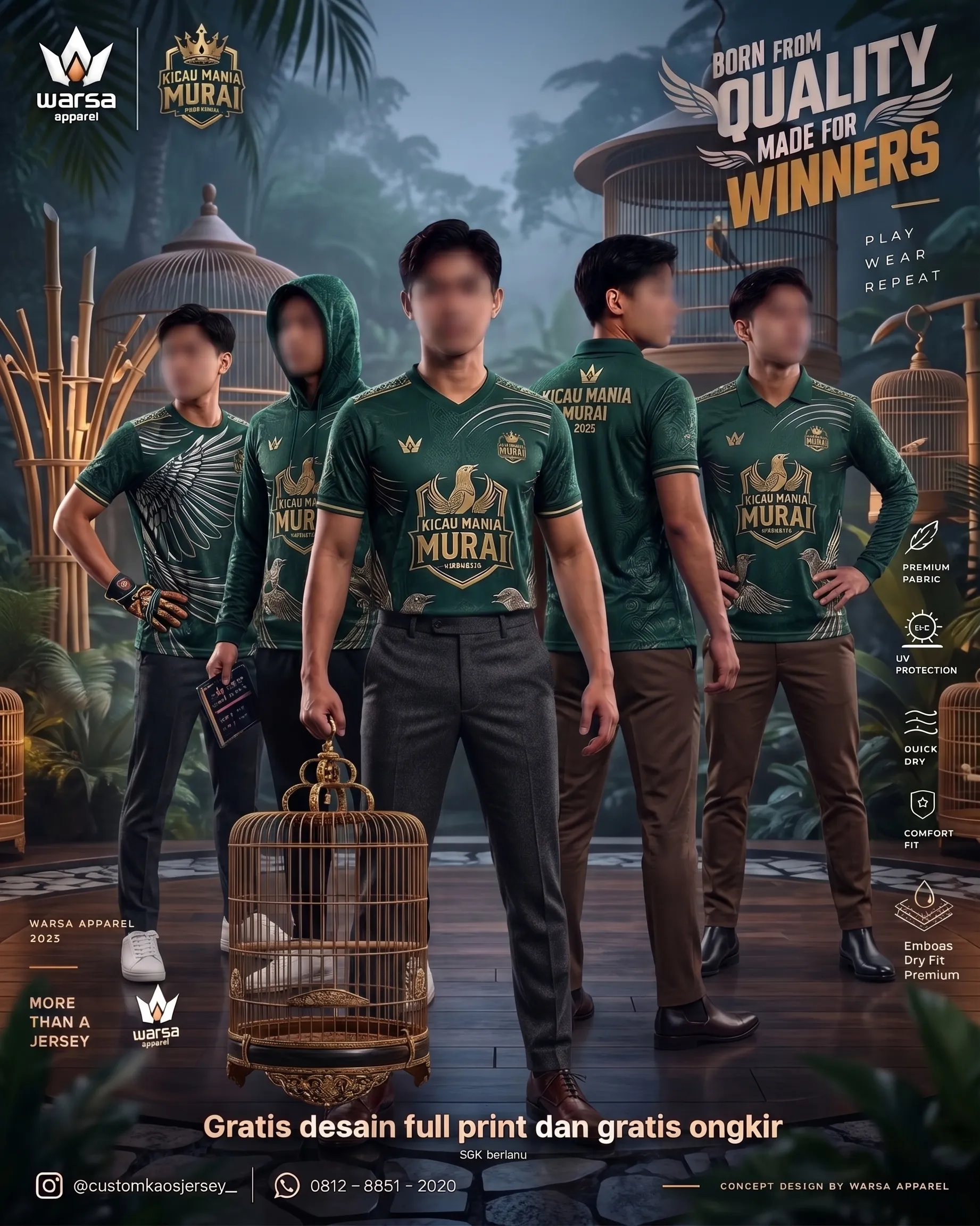 Custom Jersey Burung Kicau Tempat Buar Jersey terbaik di Indonesia