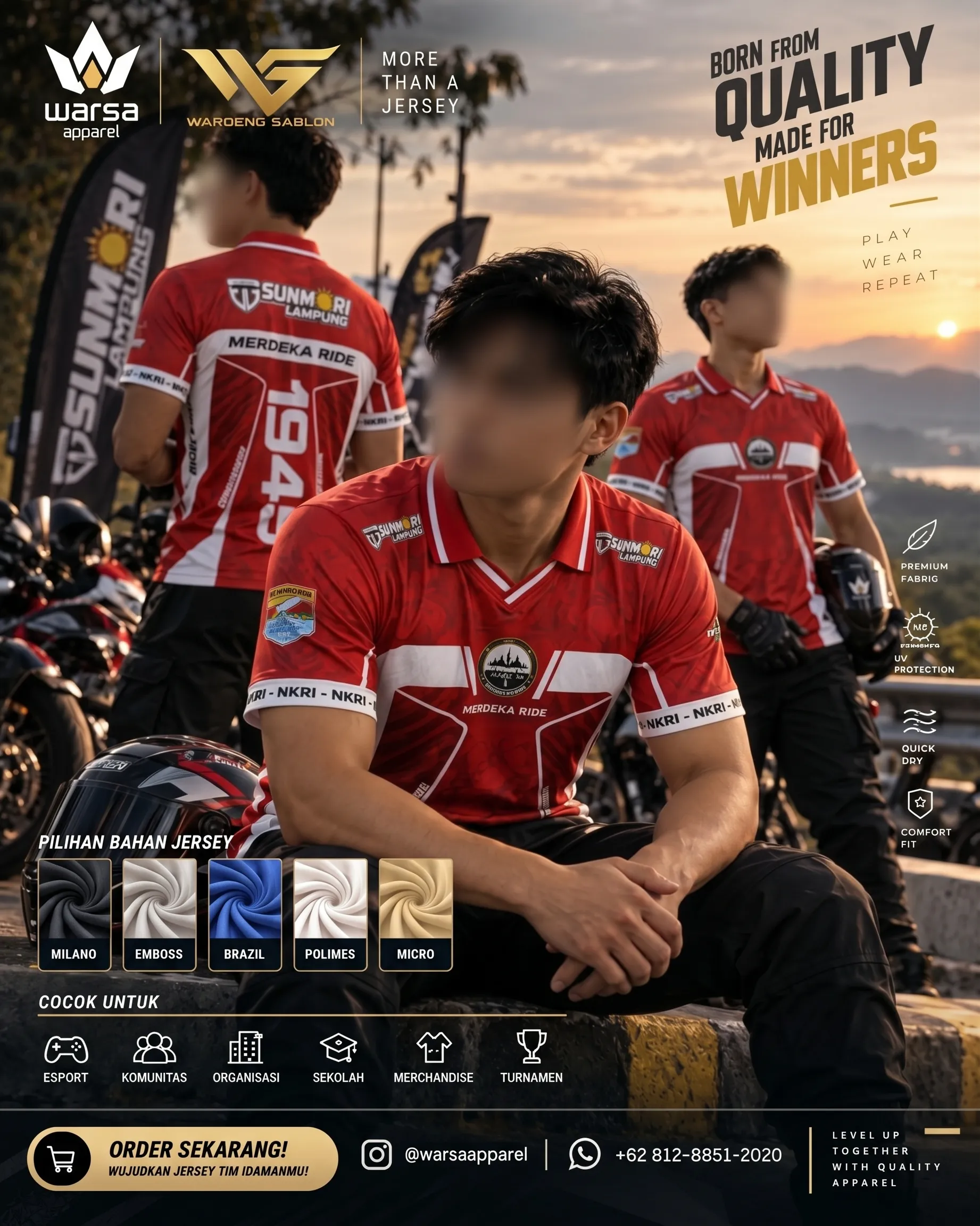 Tempat Buat Custom Jersey Sunmori Jersey Motor Jersey Racing Jersey Raider