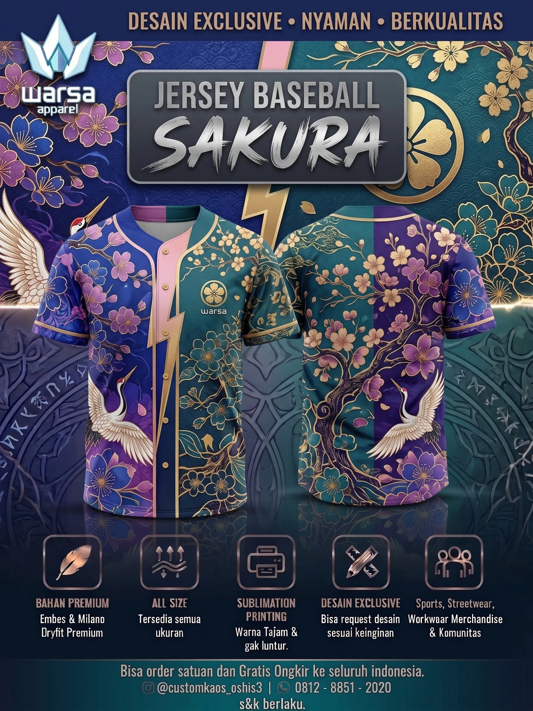 Buat Jersey Baseball Custom Termurah Seindonesia 02