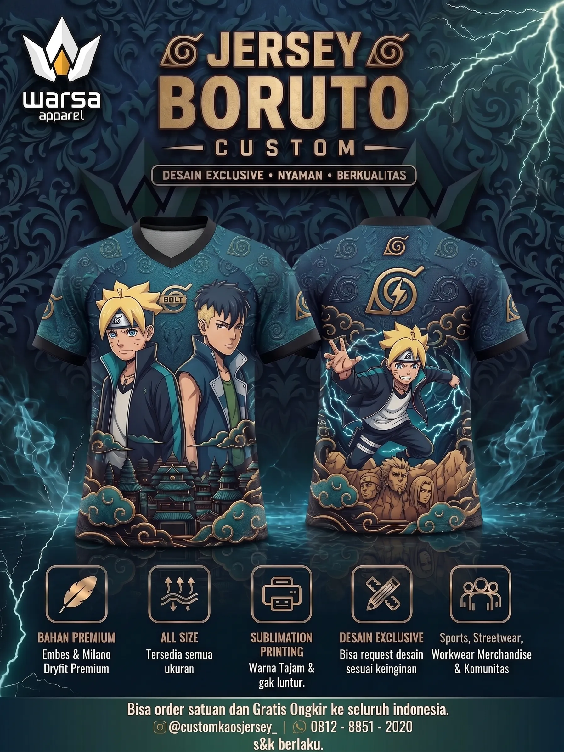 Buat Custom Jersey Boruto