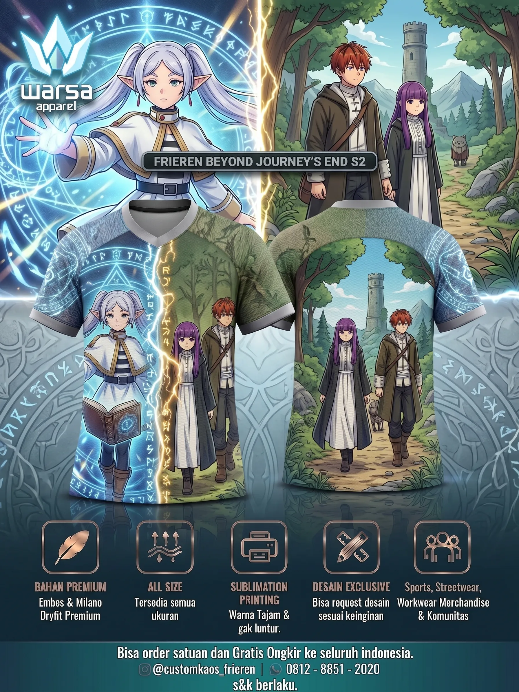 Buat Custom Jersey Frieren Beyond Journey End S2