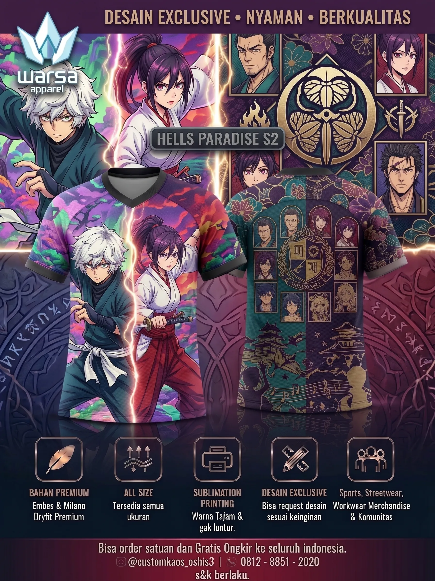 Buat Custom Jersey Hells Paradise S2