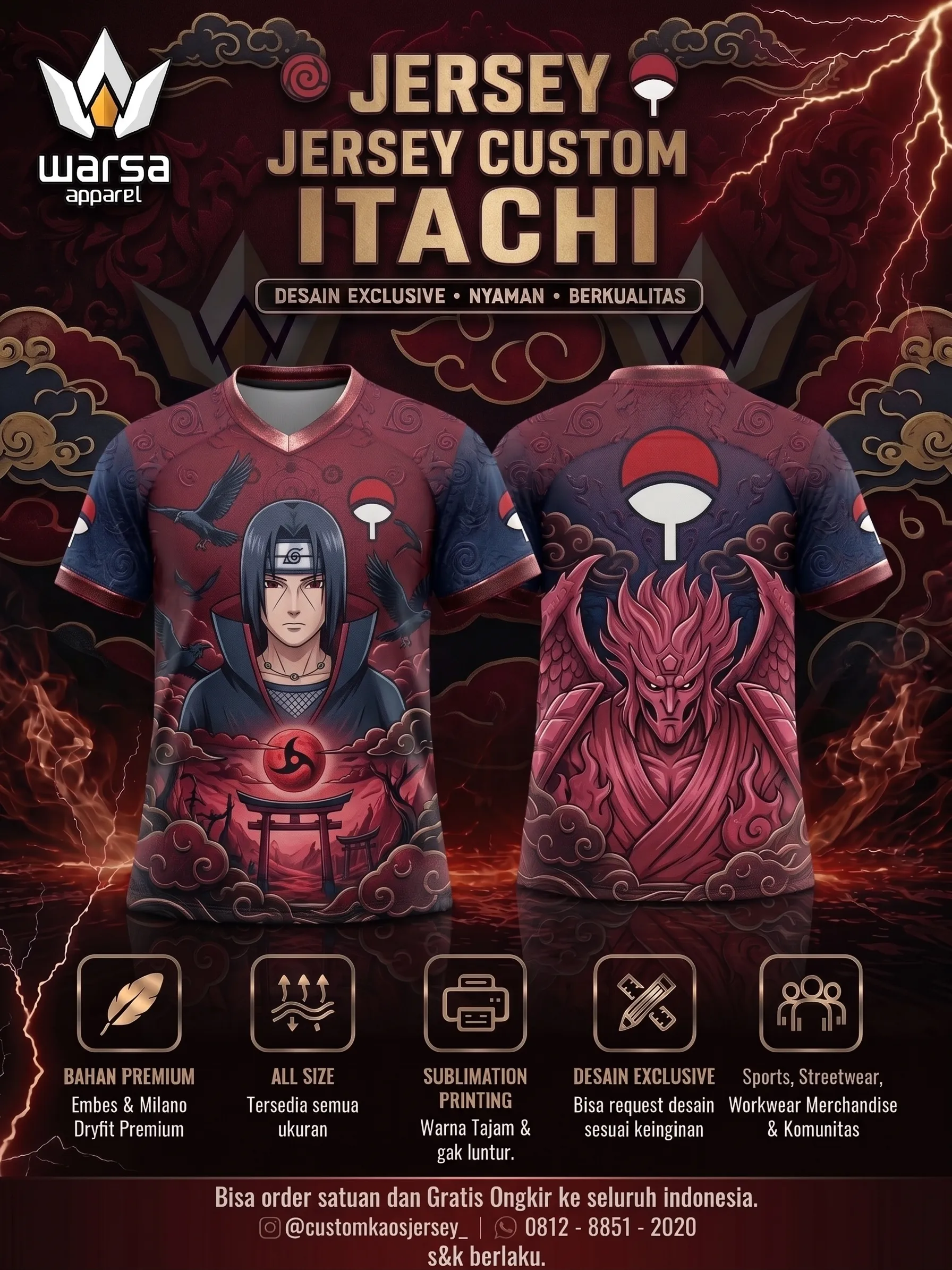 Buat Custom Jersey Itachi